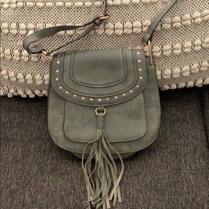 Olive green Franco Sarto leather crossbody purse